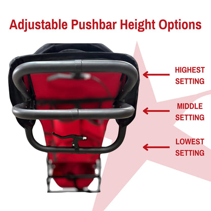 Adaptive Star Axiom IMPROV 2 Mobility Push Chair - Red adjustable pushbar #color_red #size_improv-2