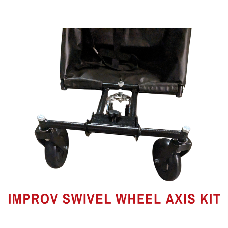 Adaptive Star Axis Kit installed on the front of a compatible push chair