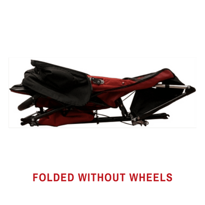 Adaptive Star Axiom IMPROV 2 Mobility Push Chair - Red folded without wheels #color_red #size_improv-2
