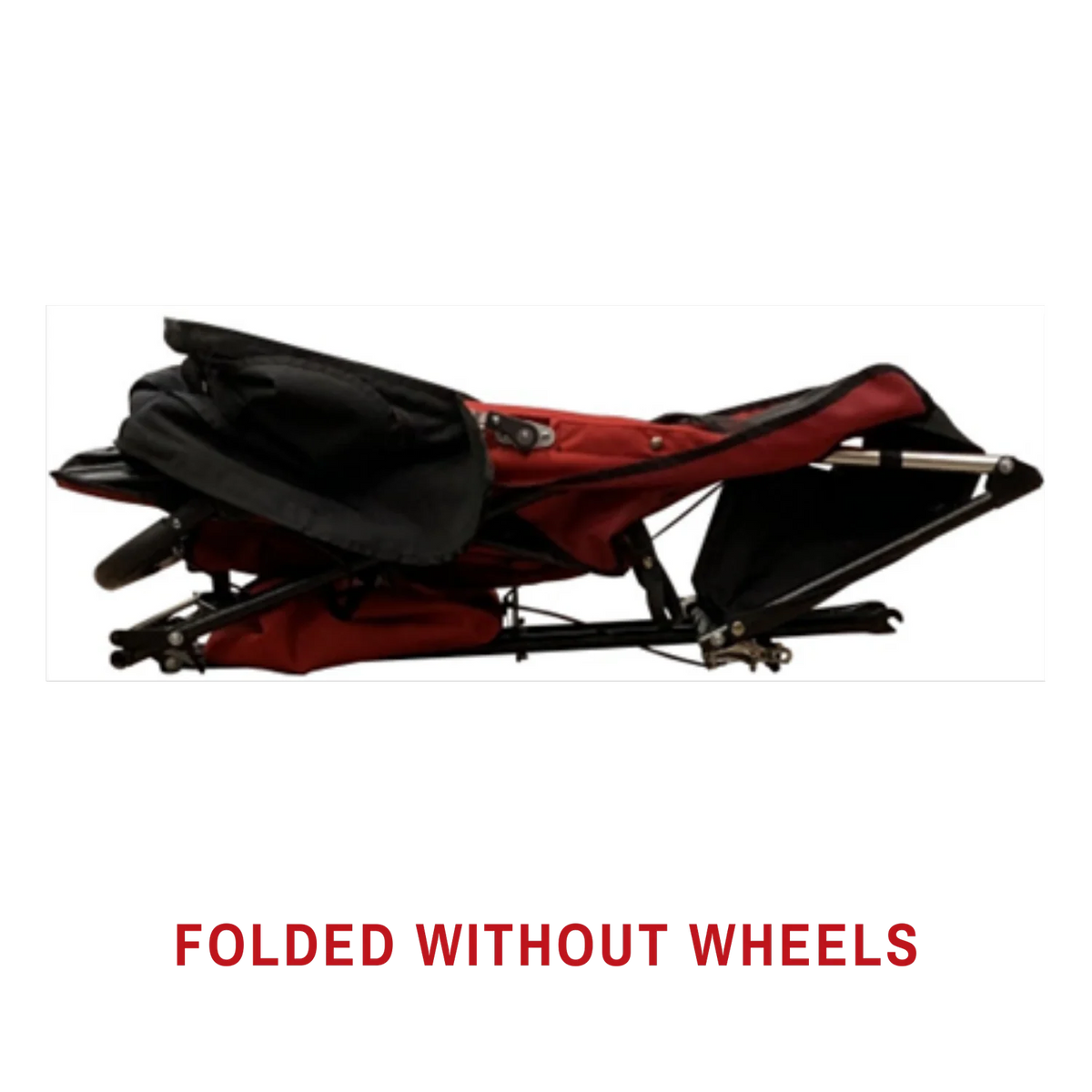 Adaptive Star Axiom IMPROV 2 Mobility Push Chair - Navy folded without wheels #color_navy #size_improv-2