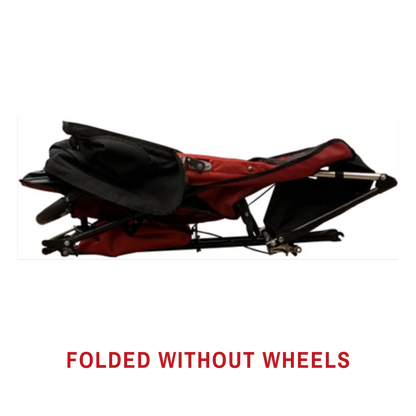 Adaptive Star Axiom IMPROV 2 Mobility Push Chair - Navy folded without wheels #color_navy #size_improv-2