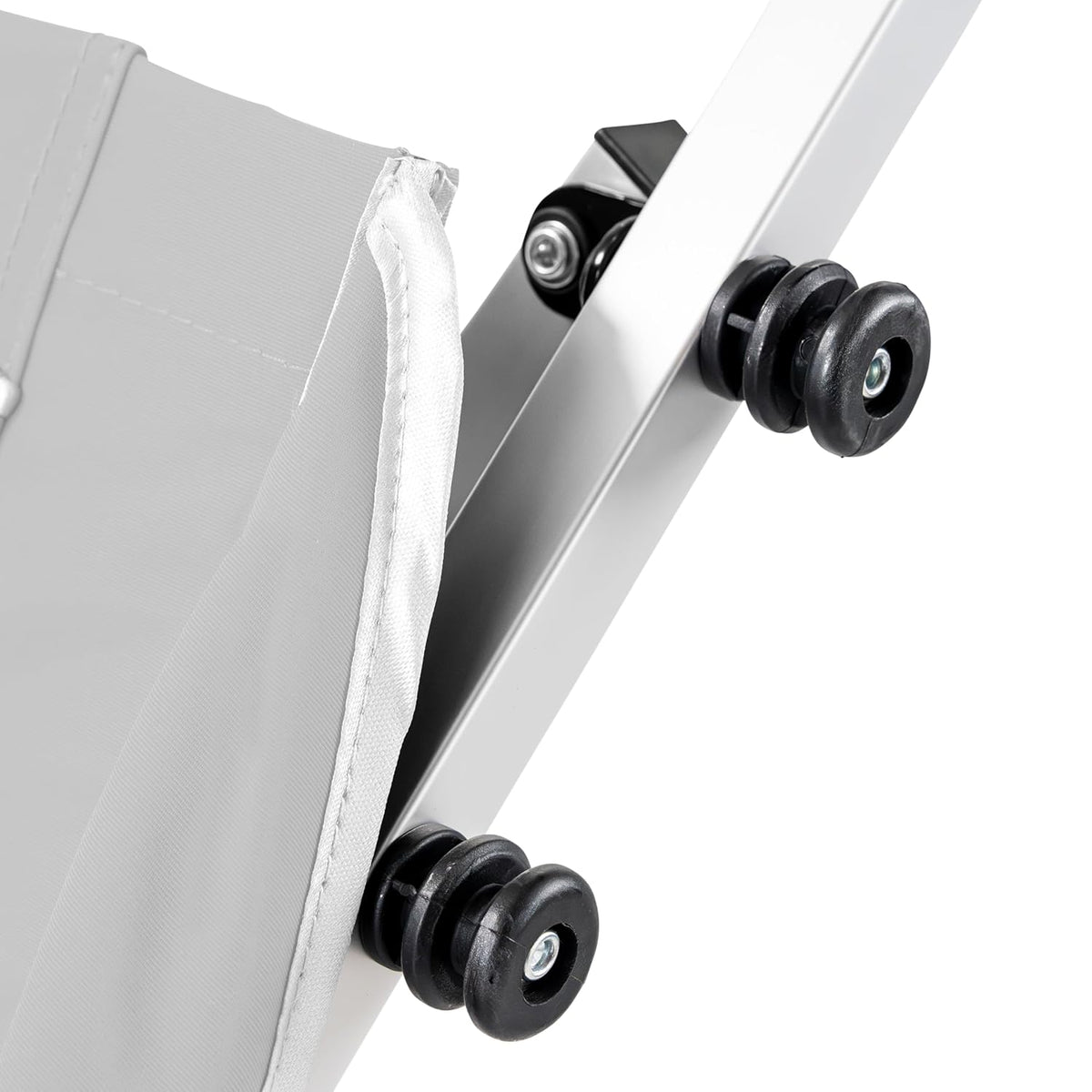 Black Coche XL sunshade canopy mounting hardware detail
