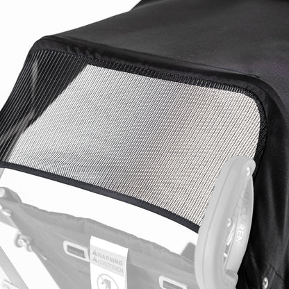 Black Maclaren Major Elite hood, side view