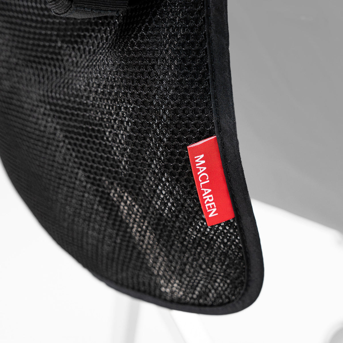 Black Maclaren Major Elite universal organizer mounted on the stroller