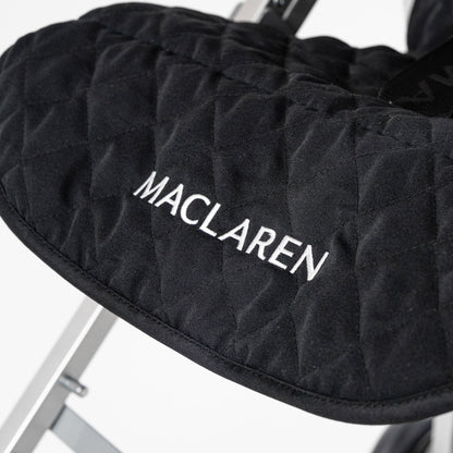 Black Maclaren Major Elite padded seat liner, front view
