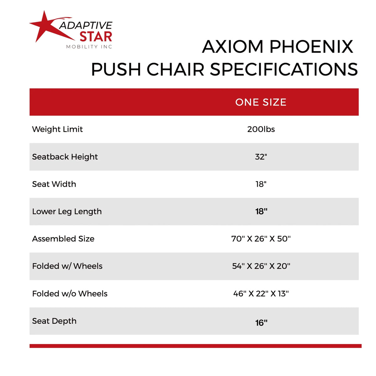 Adaptive Star Axiom Phoenix Push Chair Stroller in Red - image 5