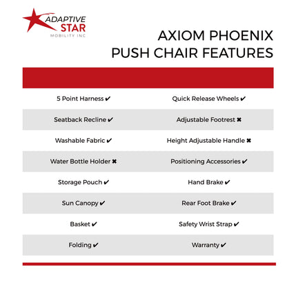 Adaptive Star Axiom Phoenix Push Chair Stroller in Royal - image 5