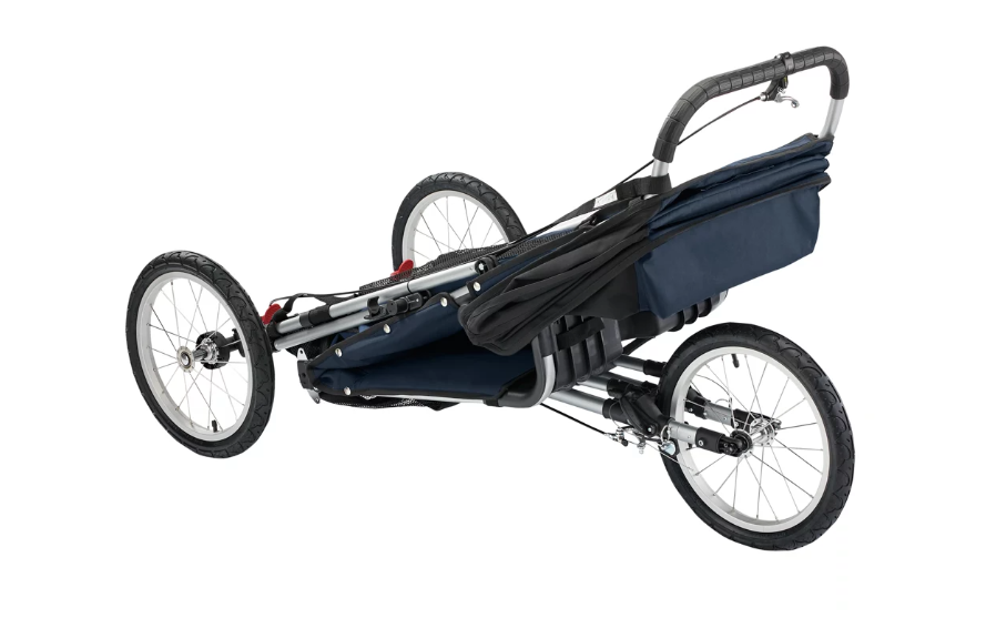 Navy Advance Mobility Freedom push chair folded for transport
