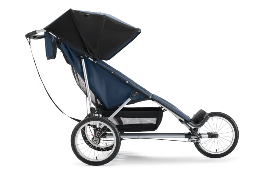 Navy Advance Mobility Freedom push chair with canopy, side view