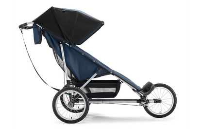 Navy Advance Mobility Freedom push chair with canopy, side view